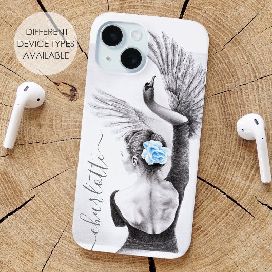 Swan Woman Dancer Elegantes Ballet Surreale Kunstg Case-Mate iPhone Hülle