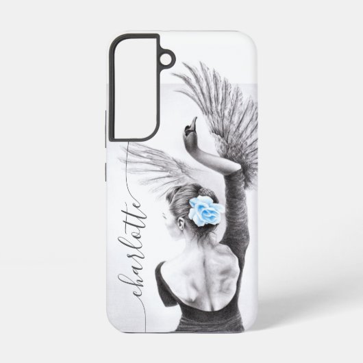 Swan Woman Dancing Ballet Elegante Surreal Art Samsung Galaxy Hülle (Rückseite)