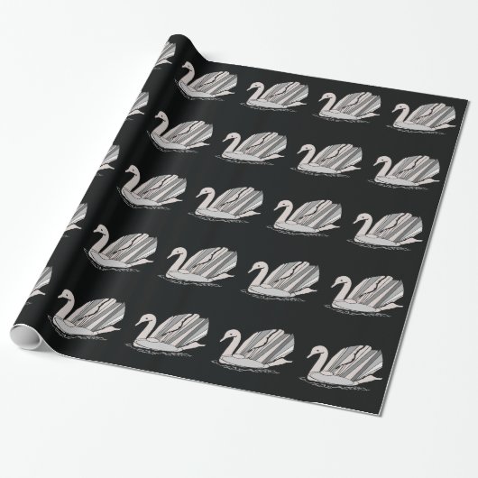 Swan Wrapping Paper Geschenkpapier (Ungerollt)