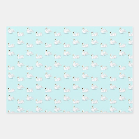 Swan Wrapping Paper Geschenkpapier Set (Vorderseite 3)