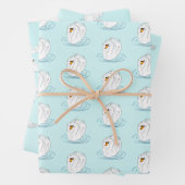 Swan Wrapping Paper Geschenkpapier Set (Beispiel)