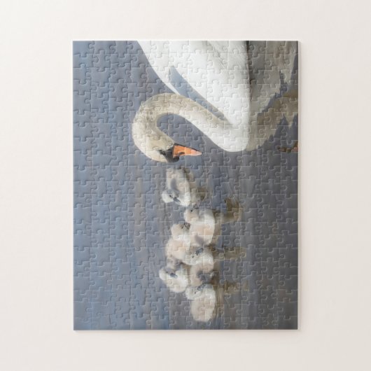 Swan & Young Cygnets Puzzle (Vertikal)