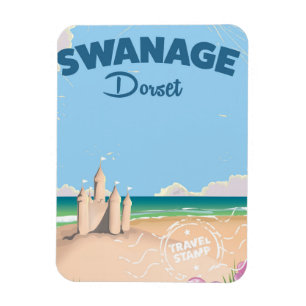 Swanage Dorset Vintages Küstenfahrplakat Magnet