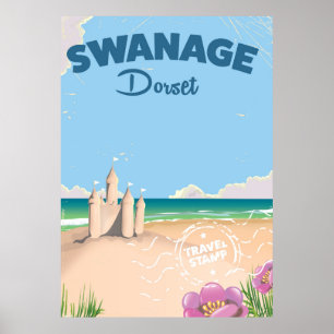 Swanage Dorset Vintages Küstenfahrplakat Poster
