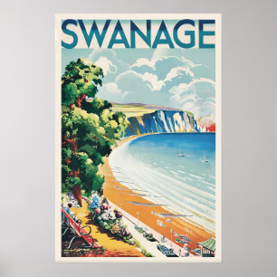 Swanage Großbritannien Vintage-Reiseposter Kundens Poster