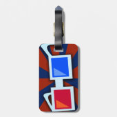 Swanky-1950er-3-D-Brillen-Gepäckmarke Gepäckanhänger (Rückseite vertikal)