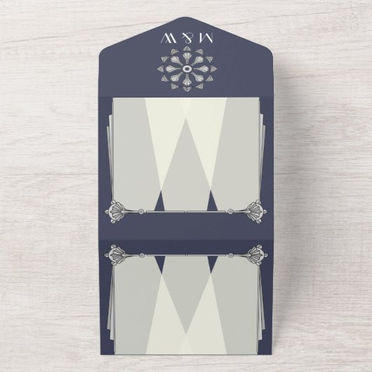 Swanky Art Deco All In One Einladung (Außenbereich)