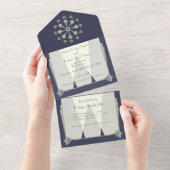 Swanky Art Deco All In One Einladung (Abreißen)