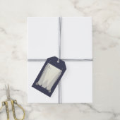 Swanky Art Deco in Blue Geschenkanhänger (Mit Garn)