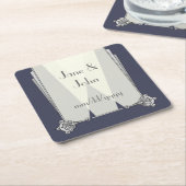 Swanky Art Deco in Blue Paper Untersetzer (angewinkelt)