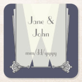 Swanky Art Deco in Blue Paper Untersetzer (Vorderseite)