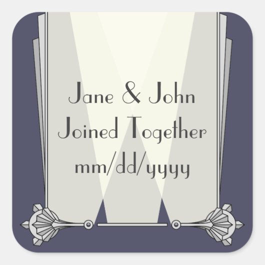 Swanky Art Deco in Blue Sticker (Vorderseite)