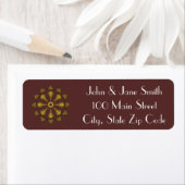 Swanky Art Deco in Red Return Address Label (Insitu)
