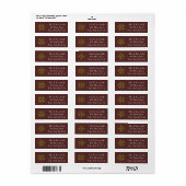 Swanky Art Deco in Red Return Address Label (Vorne)