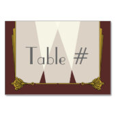 Swanky Art Deco in Red Table Card Tischnummer (Rückseite)