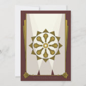 Swanky Art Deco in Red Wedding Einladung (Rückseite)