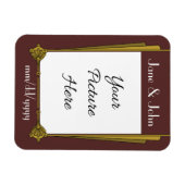 Swanky Art Deco in Rot Rett-the-Date Magnet (Horizontal)