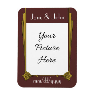 Swanky Art Deco in Rot Rett-the-Date Magnet