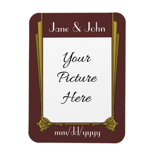 Swanky Art Deco in Rot Rett-the-Date Magnet (Vertikal)