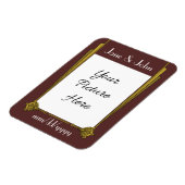 Swanky Art Deco in Rot Rett-the-Date Magnet (Linke Seite)