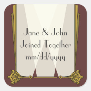 Swanky Art Deco in Rot Sticker