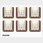 Swanky Art Deco in Rot Sticker (Blatt)