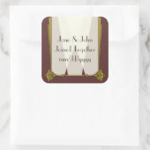 Swanky Art Deco in Rot Sticker (Tasche)
