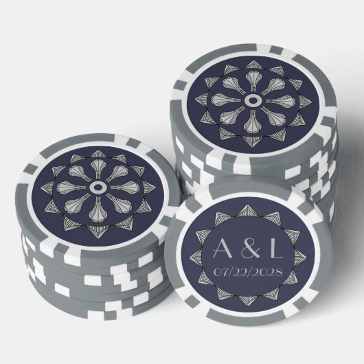 Swanky Art Deco Pokerchips (Stapel)