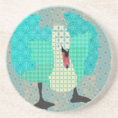 Swanky Blau-Untersetzer des Schwan-II Sandstein Untersetzer (Vorne)