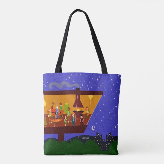 Swanky Hillside Party Illustration Tasche (Rückseite)