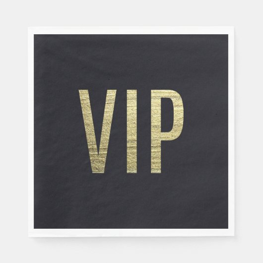 Swanky Imitats Gold Leaf Foil VIP Typografie Serviette (Vorderseite)