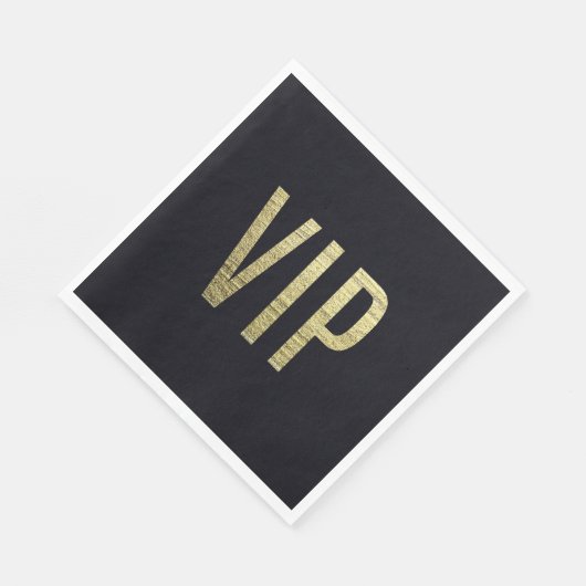 Swanky Imitats Gold Leaf Foil VIP Typografie Serviette (Ecke)