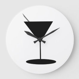 Swanky Martini Glass Große Wanduhr
