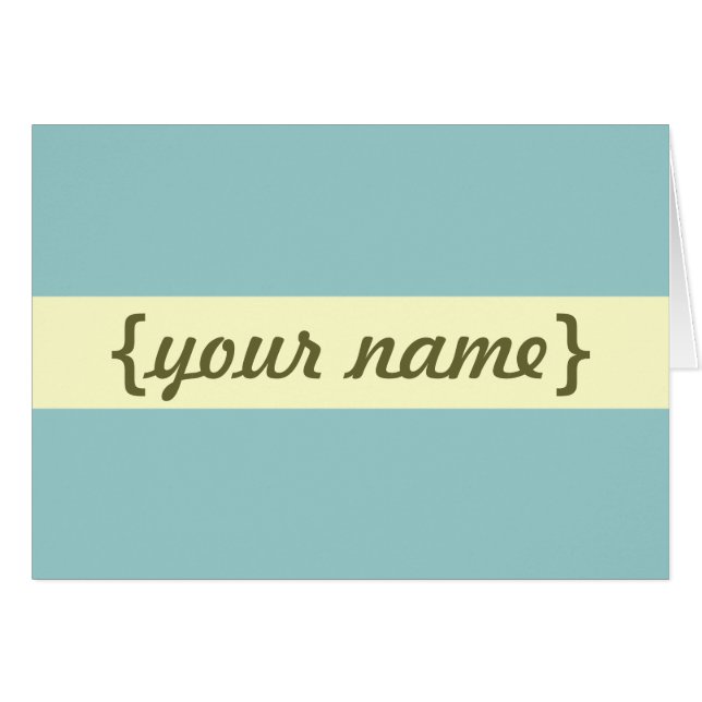 Swanky personalisierte Karte (Vorderseite (Horizontal))