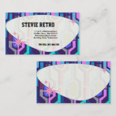 Swanky Retro Blue Visitenkarte (Vorne/Hinten)