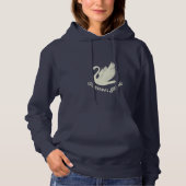 Swanning - Eleganter Cream Swan Hoodie (Vorderseite)