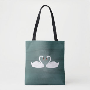 Swans Allover Tote Bag Tasche