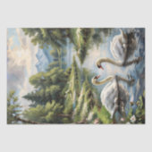 Swans am See - Decoupage - Seidenpapier (Vorderseite)