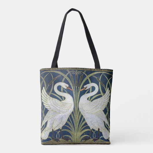 Swans Art Deco Nouveau Walter Crane Viktorianisch Tasche (Rückseite)