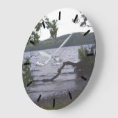 Swans auf Loch Lomond Große Wanduhr (Winkel)