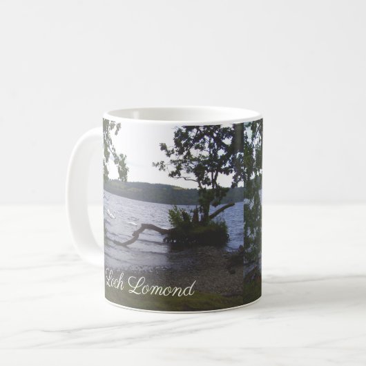 Swans auf Loch Lomond Kaffeetasse (Vorderseite Links)