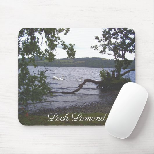 Swans auf Loch Lomond Mousepad (Mit Mouse)