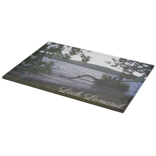 Swans auf Loch Lomond Schneidebrett (Ecke)