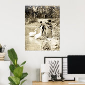 Swans aus dem 19. Jahrhundert in Paris Poster (Heimbüro)