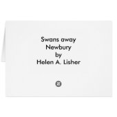 Swans away-Karte (Rückseite Horizontal)