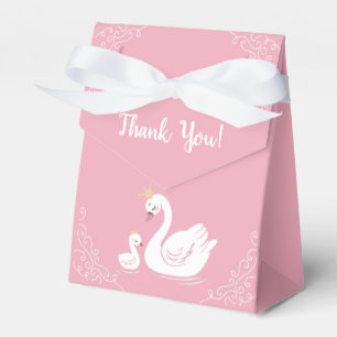 Swans Baby Duschvogel mit Crown Theme Pink Geschenkschachtel