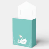 Swans Baby Showbird mit Crown Theme Aquamarin Geschenkschachtel (Geöffnet)