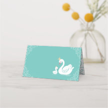 Swans Baby Showbird mit Crown Theme Aquamarin
