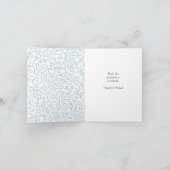 Swans Baby Showbird mit Crown Theme Blue Dankeskarte (Innenseite)