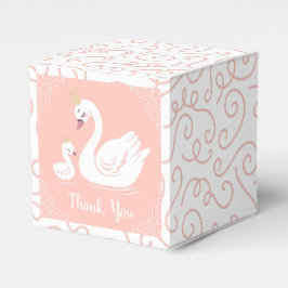 Swans Baby Showbird mit Crown Theme Peach Geschenkschachtel